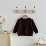 【80-130cm】 クールネック シンプル カーディガン - 画像 (20)