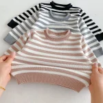 【80-130cm】 ボーダー クールネック トップス - 画像 (11)