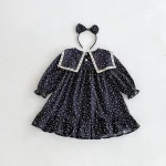 【66-140cm】 リボン 小花柄 ロンパース or ワンピース - 画像 (17)