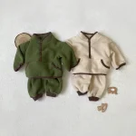 【73-100cm】 ボア カジュアル セットアップ