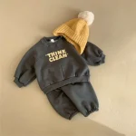 【73-100cm】 英字プリント セットアップ - 画像 (3)
