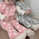 【80-120cm】ハート ベスト ＋ パンツ セットアップ - 画像 (3)