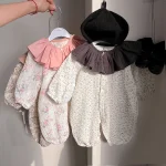【66-90cm】 フリル襟リネン オールインワン - 画像 (13)