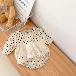 【66-100cm】 ワンピース風 ドット ロンパース - 画像 (3)
