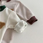 【66-100cm】 熊柄ワッフル オールインワン - 画像 (10)