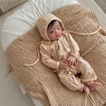 【66-90cm】ボンボン付き 花柄 オールインワン - 画像 (4)