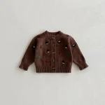 【66-100cm】 可愛い 刺しゅう カーディガン - 画像 (9)