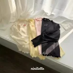 【73-120cm】ハート柄 フリル襟 トップス - 画像 (18)