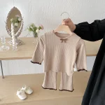 【73-110cm】 リボン リブ セットアップ - 画像 (4)