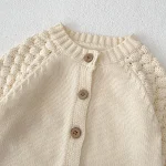 【66-100cm】 無地 ナチュラル カーディガン - 画像 (11)