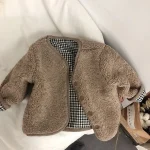 【80-130cm】 チェック リバーシブルジャケット - 画像 (3)