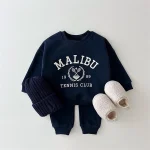【80-130cm】 英字プリント セットアップ - 画像 (4)