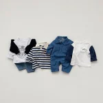 【66-90cm】ノーカラーデニム オールインワン - 画像 (4)