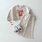 【73-120cm】英字刺しゅう セットアップ - 画像 (5)