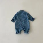 【66-100cm】 ポケット ポロ デニム オールインワン - 画像 (7)