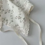 【66-90cm】花柄 帽子付き ロンパース  ＋ ボトムス - 画像 (12)