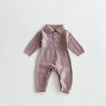 【66-100cm】 ポロ ゲーブル編み オールインワン - 画像 (4)