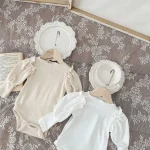 【66-90cm】 パフスリーブノーカラー ロンパース    LB5493 - 画像 (19)