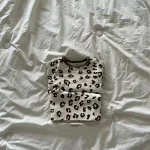 【73-100cm】 ヒョウ柄 ルームウエア セットアップ - 画像 (3)