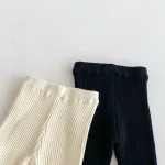 【66-100cm】 ボンボン付き カラー切り替え レギンス - 画像 (12)