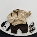 【80-130cm】 ボタン ハイネック フリース セーター - 画像 (12)