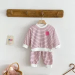 【80-130cm】 笑顔ボーダー セットアップ - 画像 (10)