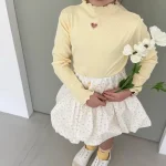 【73-120cm】ハート柄 フリル襟 トップス - 画像 (6)