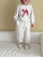 【80-150cm】レースリボン スウェットセットアップ - 画像 (14)