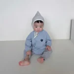 【66-90cm】 ハート刺しゅう ロンパース - 画像 (10)