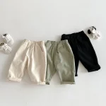 【73-110cm】 ポケット シンプル カジュアル パンツ - 画像 (6)
