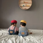 【66-100cm】ボーダー シャツ orデニム サロペット - 画像 (3)