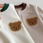 【66-100cm】 熊柄ワッフル オールインワン - 画像 (8)