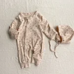 【66-90cm】ボンボン付き 花柄 オールインワン - 画像 (7)