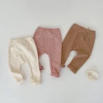 【66-100cm】シンプル リブ レギンス - 画像 (3)