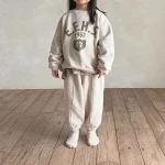 【73-120cm】 英字プリントカジュアル セットアップ - 画像 (6)