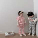 【80-120cm】ハート ベスト ＋ パンツ セットアップ - 画像 (6)
