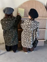 【80-140cm】 レオパード ロングコート - 画像 (5)