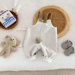 【73-120cm】 シンプル ボア サロペット - 画像 (10)