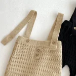 【66-90cm】 ボーダー ニットトップス＆サロペット 2点セット - 画像 (17)