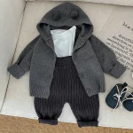 【66-100cm】 シンプルリブ サロペット - 画像 (7)