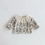 【66-100cm】 レース襟 トップス ＆ サロペット ロンパース 2点セット - 画像 (12)