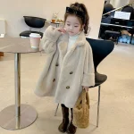 【100-150cm】ボタン付き ボアコート - 画像 (6)