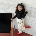 【73-120cm】ハート柄 フリル襟 トップス - 画像 (16)