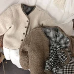 【80-130cm】 チェック リバーシブルジャケット - 画像 (6)