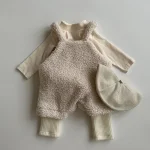 【66-90cm】 ボア サロペット - 画像 (3)