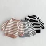 【80-130cm】 ボーダー クールネック トップス - 画像 (12)