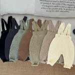 【66-100cm】 シンプルリブ サロペット - 画像 (2)