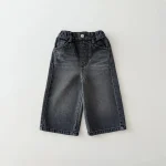 【80-130cm】 ワイドデニム パンツ - 画像 (3)
