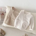 【66-100cm】 ワッフル トップス - 画像 (3)