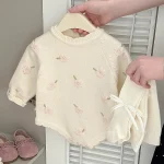 【66-90cm】 フラワー ロンパース - 画像 (3)